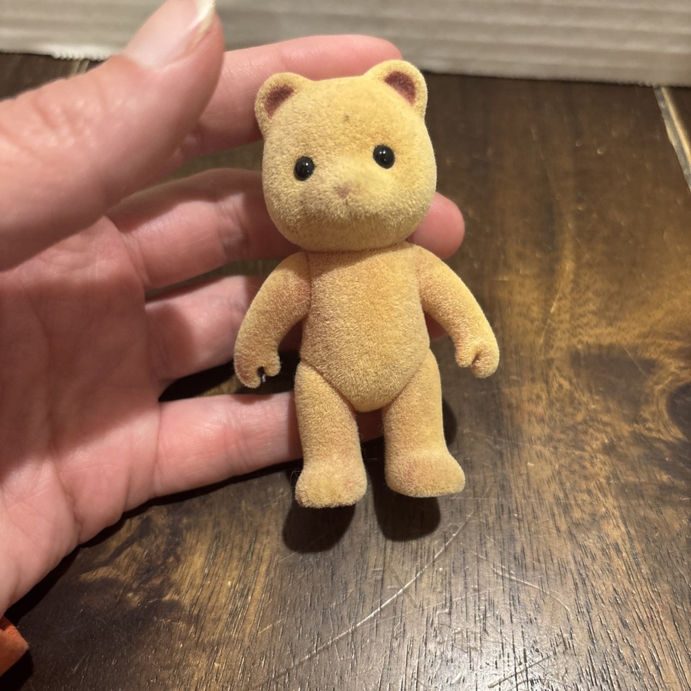 Vintage 1985 Calico Critters Sylvanian Families Honey Bear‎ Adult And Baby - Picture 12 of 15